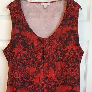 db Layered Red/Black Blouse